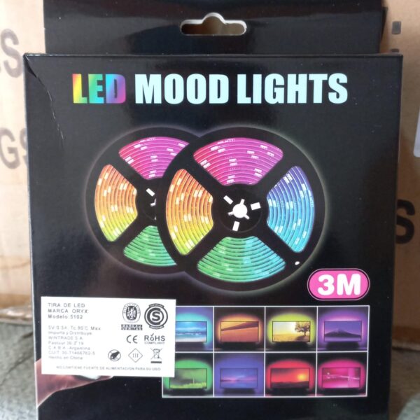 TIRA LED USB 3 METROS RGB