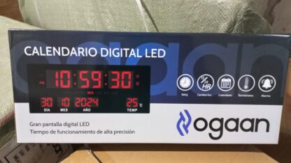 RELOJ DIGITAL LED CARTEL CON CALENDARIO jh-3615