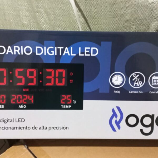 RELOJ DIGITAL LED CARTEL CON CALENDARIO jh-3615
