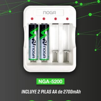 CARGADOR DE PILA USB + 2 PILAS AA NGA-5200