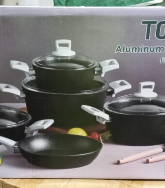 set de 4 ollas grandes con tapa mas 1 sarten mas accesorios (ver video)