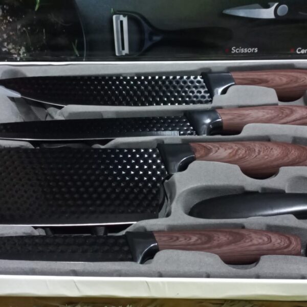 set de cuchillos + hacha + pelapapa er-0588