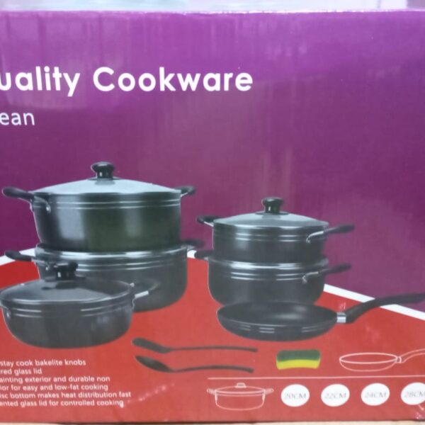 set de 4 ollas grandes con tapa mas 1 sarten mas accesorios (ver video)