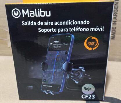 SOPORTE AUTO REJILLA NEGRO/ROJO MALIBU CF23