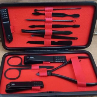 SET MANICURA NEGRO DE 12 PIEZAS XLN03