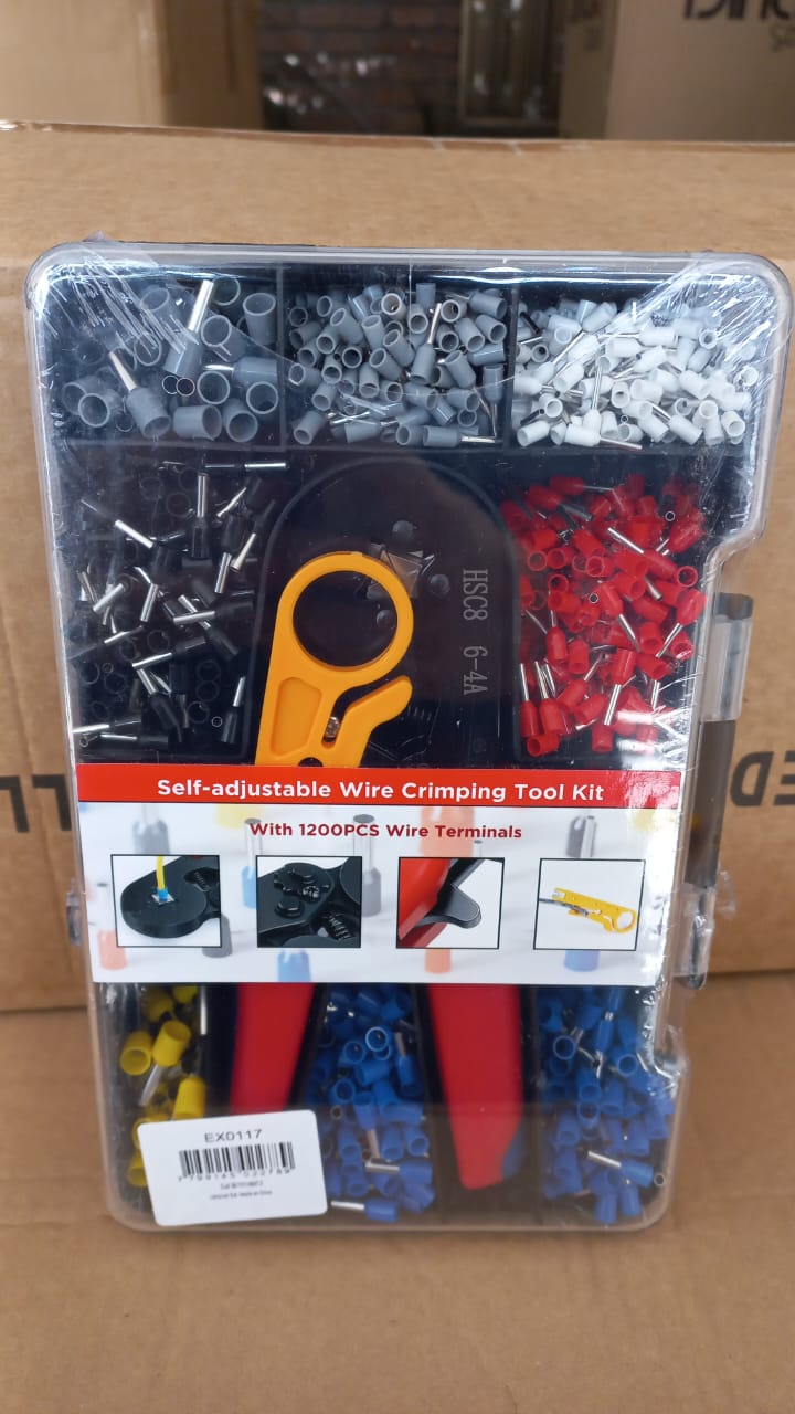 Kit Pinza Crimpeadora 1200 Terminales Tubular Kit Pinza Crimpeadora 1200 Terminales Tubular