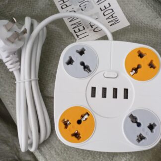 Zapatilla 4 Enchufes Toma 220v 4 Usb codigo 501