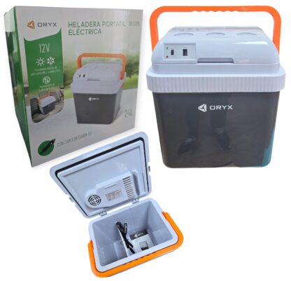 conservador heladera portatil con bateria oryx or-co25l 24 litros