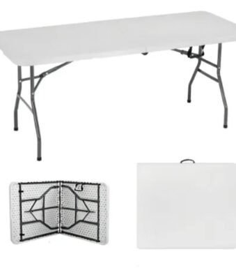 mesa plegable 180 cm blanca