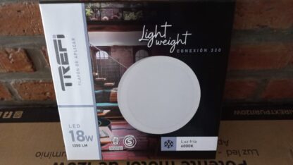 plafon aplicar blanco frio trefi 18w