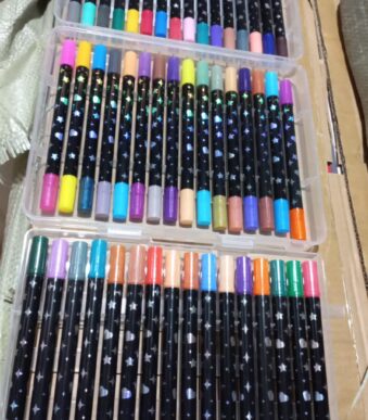 marcadores con brillo doble punta por 36 unidades