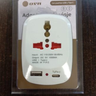 adaptador viajero mundial universal enchufe osr con usb adaptador viajero mundial universal enchufe osr con usb
