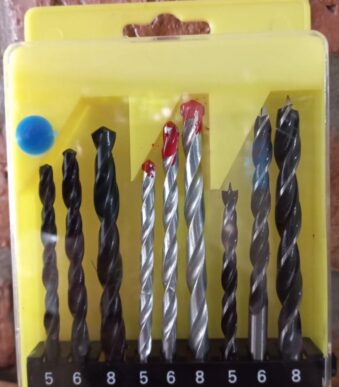 set de 9 mechas para chapa/madera  0047