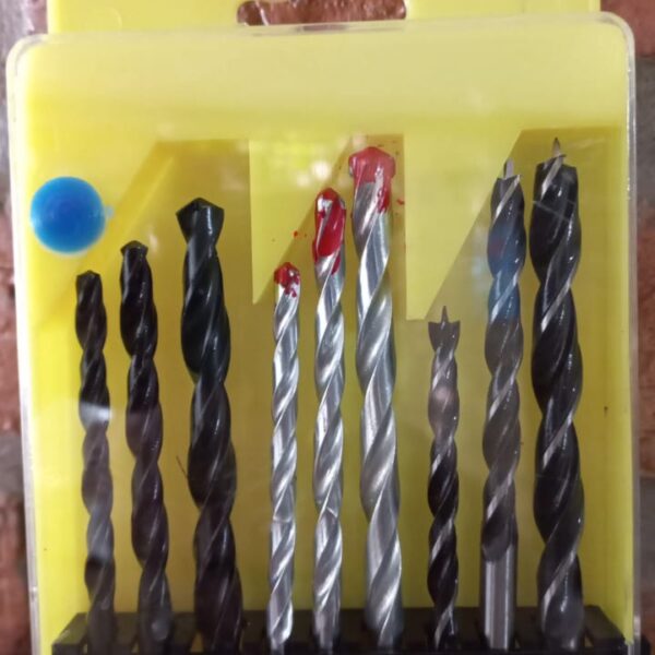 set de 9 mechas para chapa/madera  0047