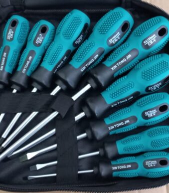 juego de 9 destornilladores con estuche y mango js-0802