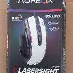 mouse gamer premium aureox m400 laseright 4800 dpi 9 botones blanco