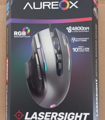 mouse gamer premium aureox m400 laseright 4800 dpi 9 botones