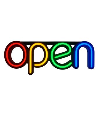 CARTEL NEON LED OPEN 37X15 CM 572 Codigo: 2-502