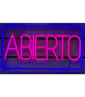 CARTEL NEON LED ABIERTO 2 EFEC 571 Codigo: 2-501