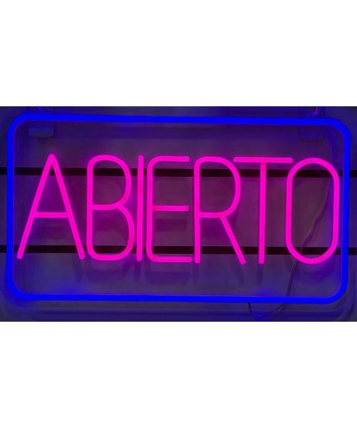 CARTEL NEON LED ABIERTO 2 EFEC 571 Codigo: 2-501
