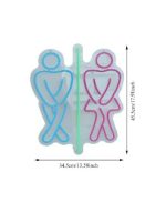 CARTEL NEON LED 698 BAÑOS 46X35 Codigo: 2-579