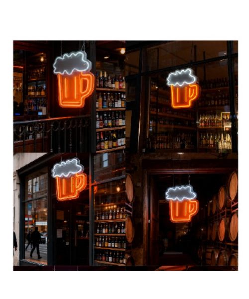 CARTEL NEON LED 693 JARRA CERVEZA 27X35 Codigo: 2-574