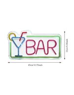 CARTEL NEON LED 692 BAR 43X22 Codigo: 2-573