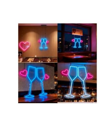 CARTEL NEON LED 687 BRINDIS 35X4