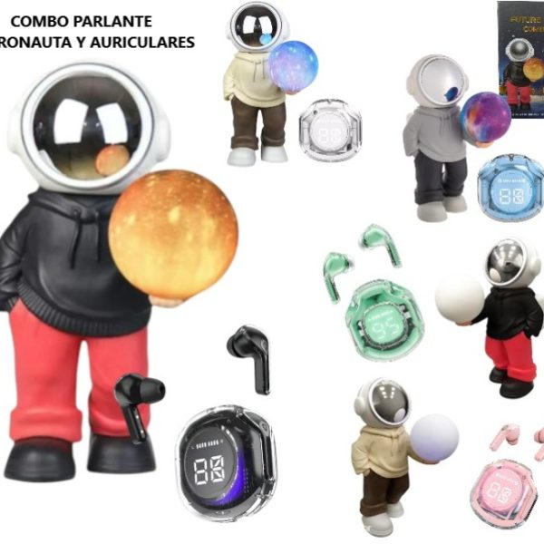 COMBO PARLANTE ASTRONAUTA + AURICULAR BLUETHOOT