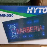 cartel luminoso "barberia"