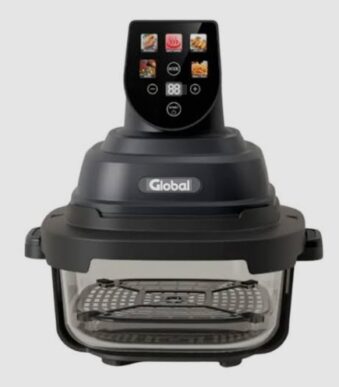 AIRFRYER CRISPY CON DISPLAY Y 2 POTES DE VIDRIO 4.5L GLOBAL