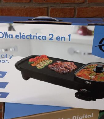 GRIL ELECTRICO 2 EN 1 OM PARRILLA PAR2000