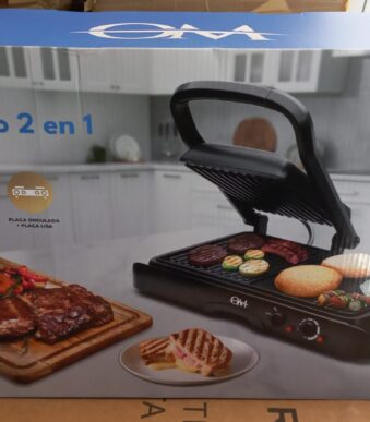 GRIL ELECTRICO 2 EN 1 OM PARRILLA PAR2000