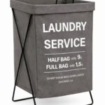 CESTO DE ROPA GRIS LAUNDRY SERVICE - 36 X 32 X 54 CM - CD29200B