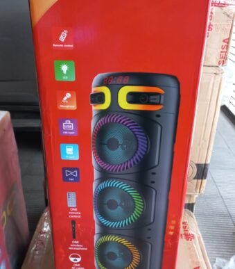 YX-Q2104 - PARLANTE PORTATIL BLUETOOTH 8" * 3 MICROFONO INALAMBRI/CONTROL REMOTO