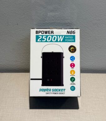 ZAPATILLA PORTATIL 2 NIVELES CON ILUMINACION -8 ENCHUFES - USB - USB-C- AMT-N86