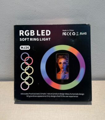 aro led rgb 10" con tripode 2 m