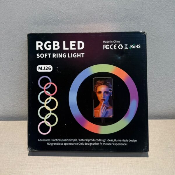 aro led rgb 10" con tripode 2 m