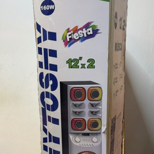PARLANTE TORRE BLANCO HYTOSHY W1219 2 X 12 PULG MAS 8 BOCINAS SIN DESCUENTO