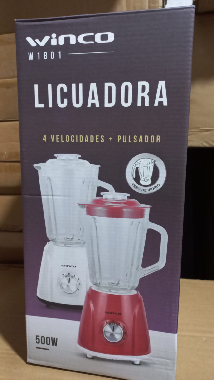 LICUADORA JARRA DE VIDRIO 500W W1801B LICUADORA JARRA DE VIDRIO 500W W1801B