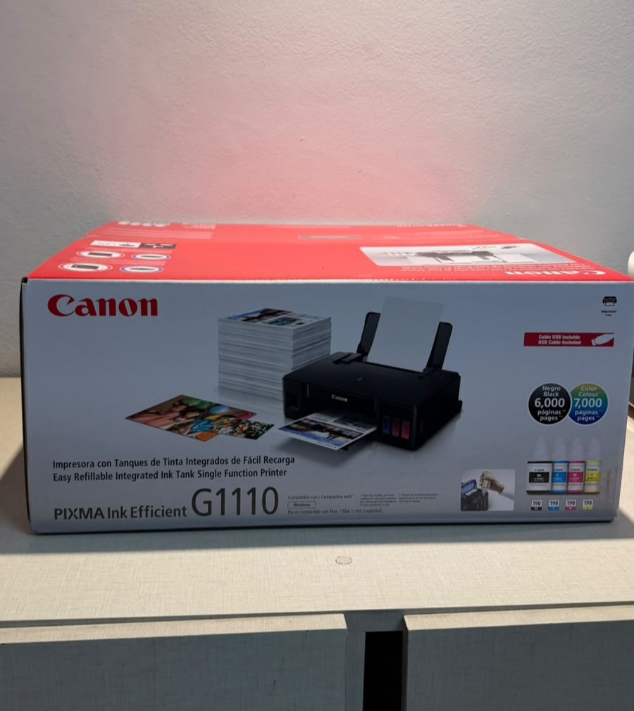Impresora Canon Pixma G1110 Monofunción Usb Alta Velocidad Impresora Canon Pixma G1110 Monofunción Usb Alta Velocidad