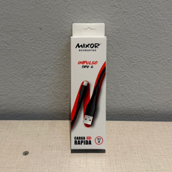 cable tipo c en caja 7.1 am usb a tipo c mixor impulso