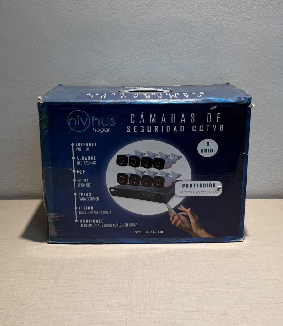 KIT AHD CCTV CAMARAS 8 CON DISCO 500 gb