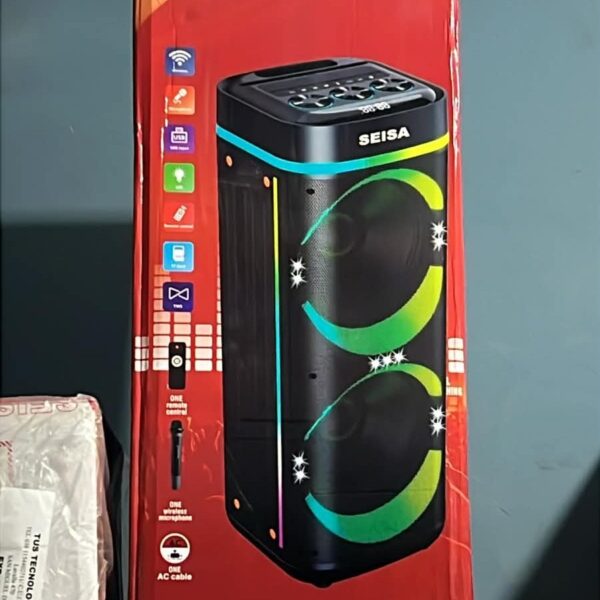 Parlante BT 12" x2 con conexión a 220V + 1 microfono y control remoto YX-C21027