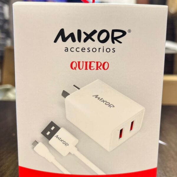 cargador mixor quiero 5.1 am 2 usb cable separado TIPO C