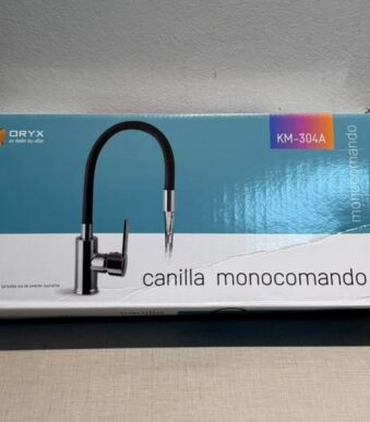 griferia monocomando flexible con goma negra KM-304A