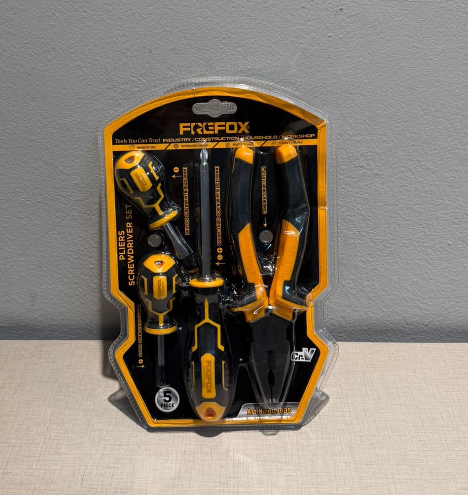 SET DE ALICATES + DESTORNILLADOR 5PCS 609805 SET DE ALICATES + DESTORNILLADOR 5PCS 609805
