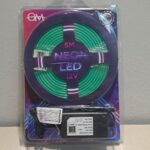 luz led tipo neon con fuente color verde