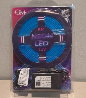 kit tira de led tipo neon 5 m azul
