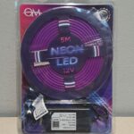 luz led tipo neon con fuente color violeta
